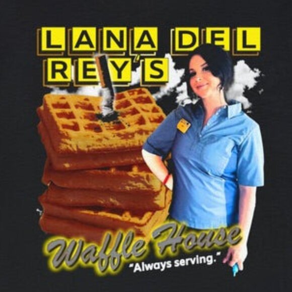 Lana Del Rey Waffle House Meme Funny Pop Music Artist Fan Graphic Casual Shirt - Picture 2 of 5
